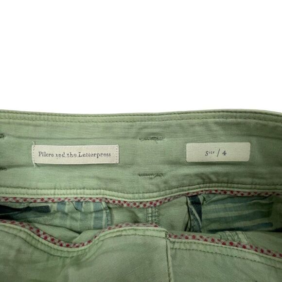 Anthropologie Pilcro And The Letterpress Utility A-line  Green Skirt - Picture 4 of 10